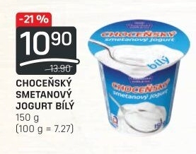 Bílý jogurt smetanový Choceňský