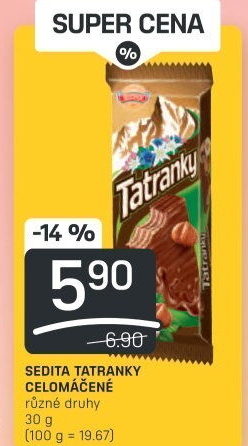 Celomáčené Tatranky Sedita