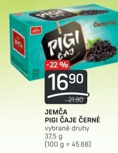 Černý Pigi čaj Jemča