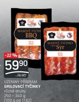 Grilovací tyčinky Maso Příbram