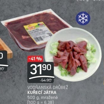 Játra kuřecí mražená Vodňanské kuře
