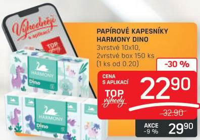 Kapesníčky papírové 2vrstvé dětské Kids Harmony - box