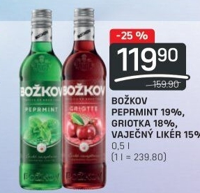Likér Peprmint Božkov