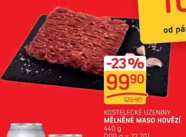 Mleté maso hovězí Kostelecké uzeniny
