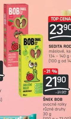 Ovocné pásky Šnek BOB LLC Eco Snack
