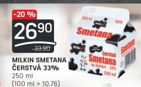 Smetana Milkin 33%