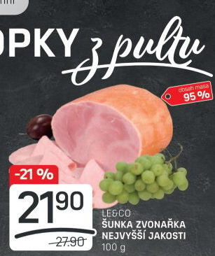Šunka Zvonařka nejvyšší jakosti LE&amp