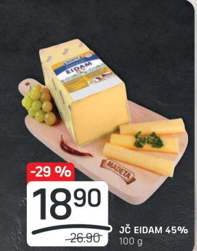 Sýr Eidam Jihočeský 45% Madeta
