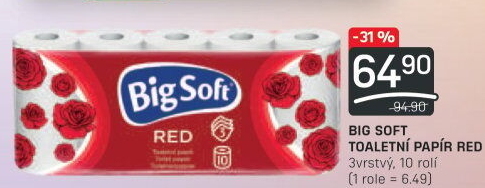 Toaletní papír 3vrstvý Big Soft