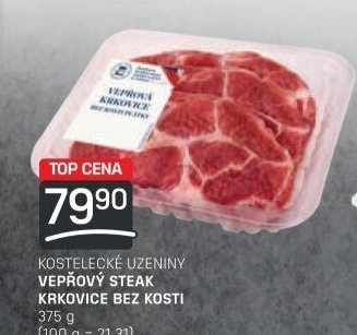 Vepřová krkovice steak bez kosti Kostelecké uzeniny
