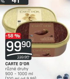 Zmrzlina ve vaničce Carte D'