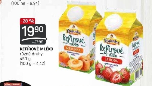 Kefírové mléko ochucené Krajanka