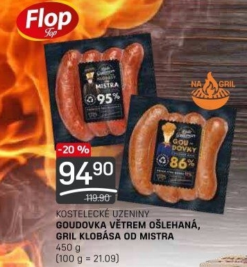 Klobása Goudovka větrem ošlehaná Láďa Grileman Kostelecké uzeniny