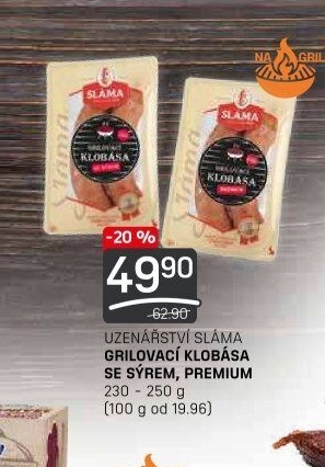 Klobása grilovací premium Sláma