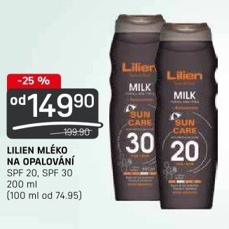 Mléko na opalování Sun Lilien