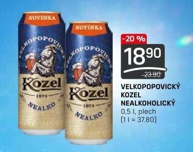 Nealkoholické pivo Velkopopovický Kozel