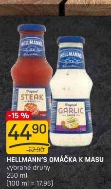 Omáčky k masu Hellmann'