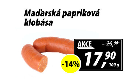 Maďarská papriková klobása