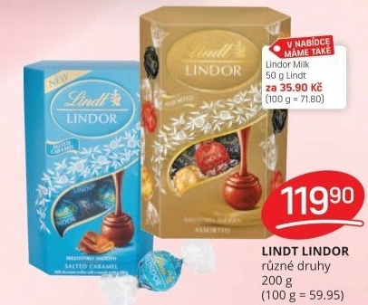 Bonboniéra Pralinky Lindor Lindt