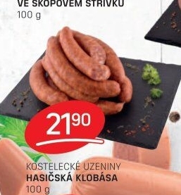 Hasičská klobása Kostelecké uzeniny