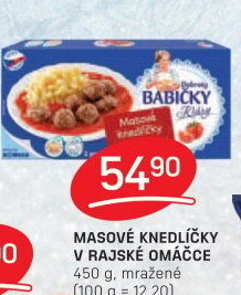 Knedlíčky masové v rajské omáčce mražené Dobroty babičky Kláry