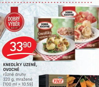 Knedlíky bramborové s uzeným masem mražené Dobrá kuchyně