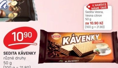 Oplatky Kávenky Sedita