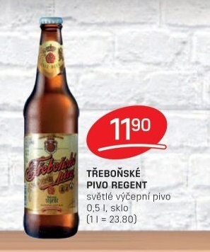 Pivo světlé výčepní Třeboňské Bohemia Regent