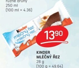 Řez mléčný Kinder
