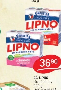 Tavený sýr Jihočeské Lipno Madeta