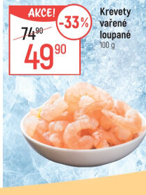Krevety vařené loupané