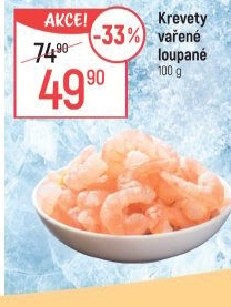 Krevety vařené loupané