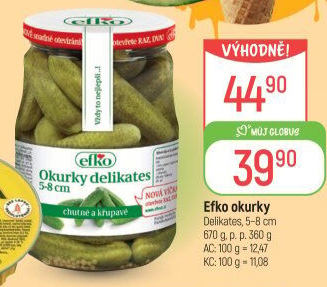 Okurky delikates Efko