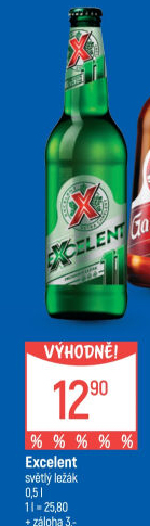 Pivo světlý ležák 11° Excelent