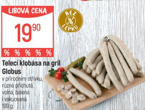 Telecí klobása na gril Globus
