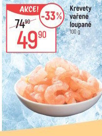Krevety vařené loupané