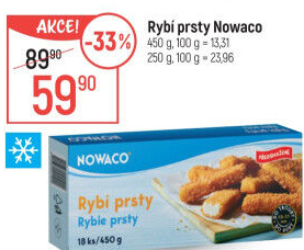 Rybí prsty předsmažené mražené Nowaco
