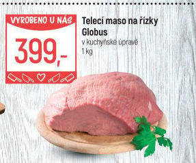 Telecí maso na řízky Globus