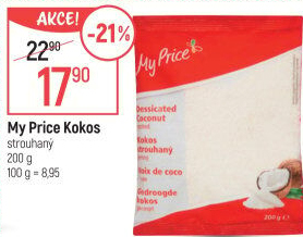 Kokos strouhaný My Price