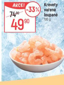 Krevety vařené loupané
