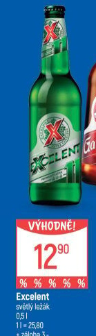 Pivo světlý ležák 11° Excelent