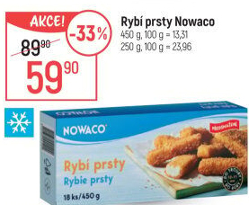 Rybí prsty předsmažené mražené Nowaco