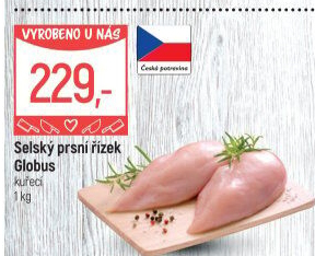 Selský kuřecí prsní řízek Globus