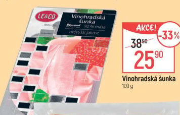 Šunka vinohradská nejvyšší jakosti LE&amp