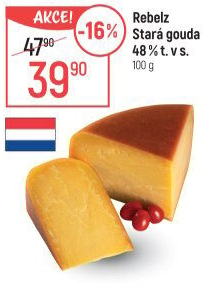 Sýr Rebelz stará gouda 48%