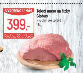 Telecí maso na řízky Globus