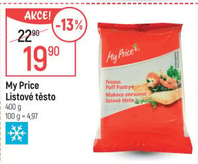Těsto listové mražené My Price