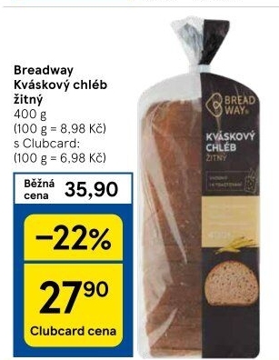 Chleb žitný kváskový Breadway