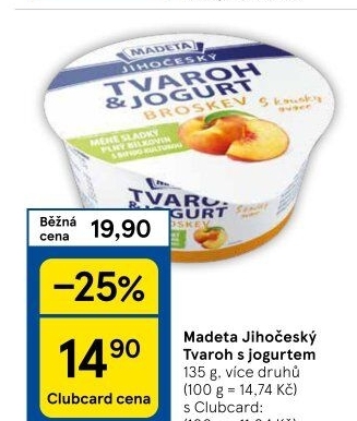 Dezert tvaroh s jogurtem jihočeský Madeta