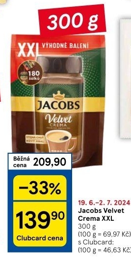Instantní káva Jacobs Velvet Crema
